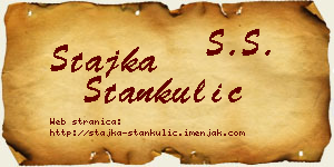 Stajka Stankulić vizit kartica